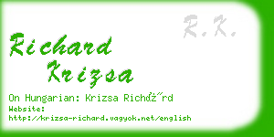 richard krizsa business card